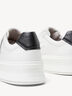 Ledersneaker - weiß, WHITE/BLACK, hi-res