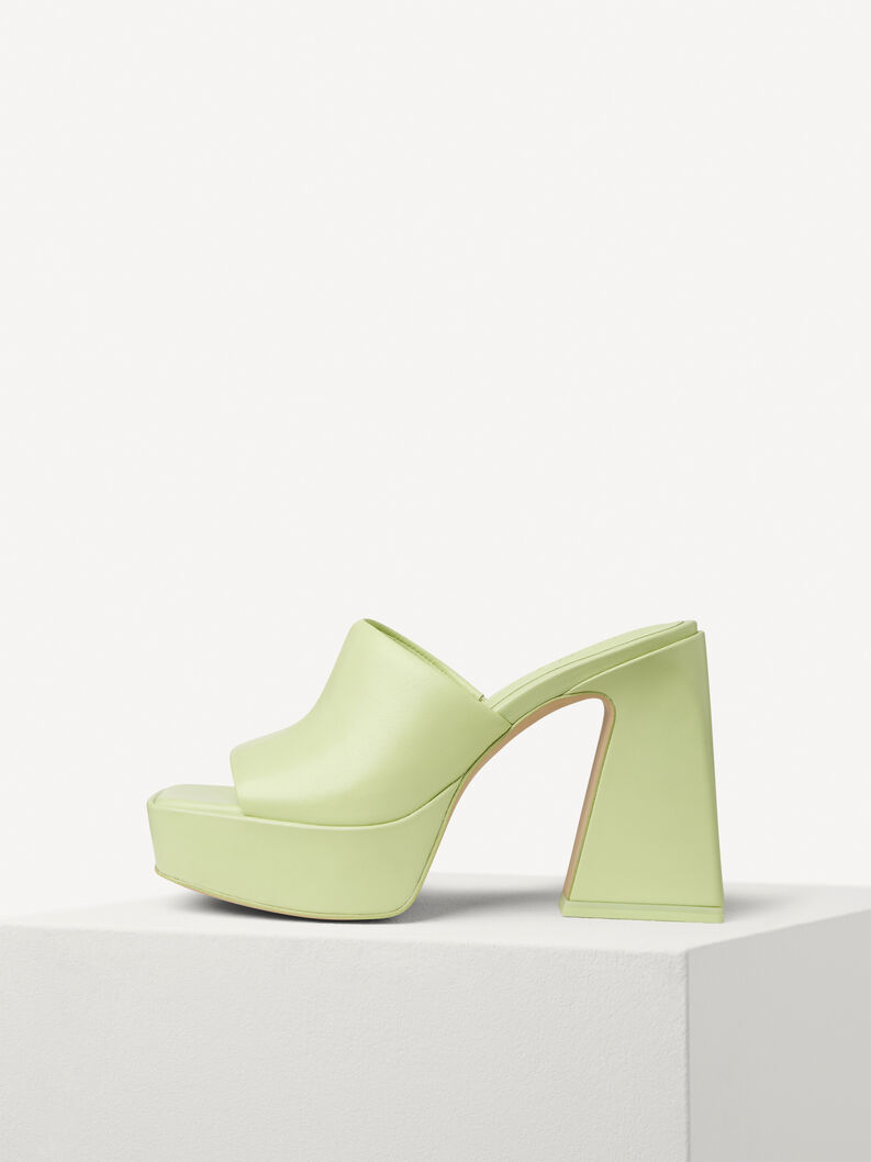 Leather Mule - green, LIGHT GREEN, hi-res