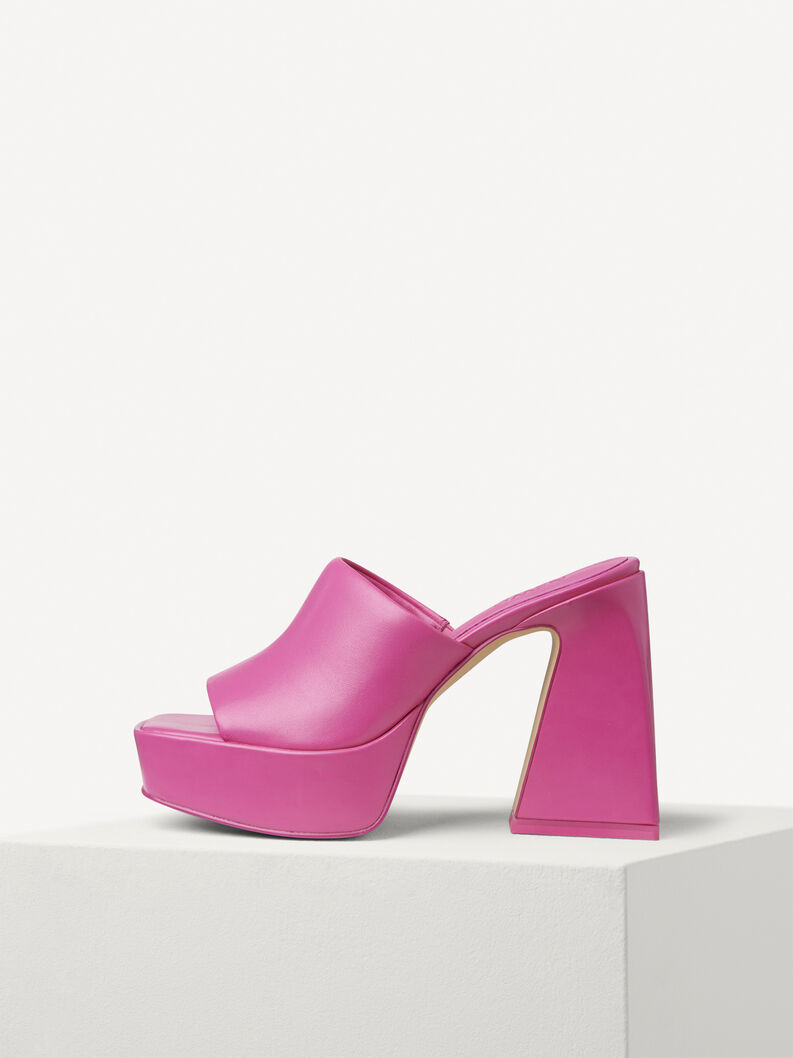 Leather Mule - pink, FUXIA, hi-res