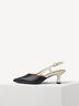 Leather sling pumps - black, BLACK COMB, hi-res