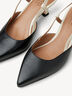 Leather sling pumps - black, BLACK COMB, hi-res