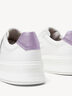 Leather Sneaker - white, WHITE/LAVENDER, hi-res